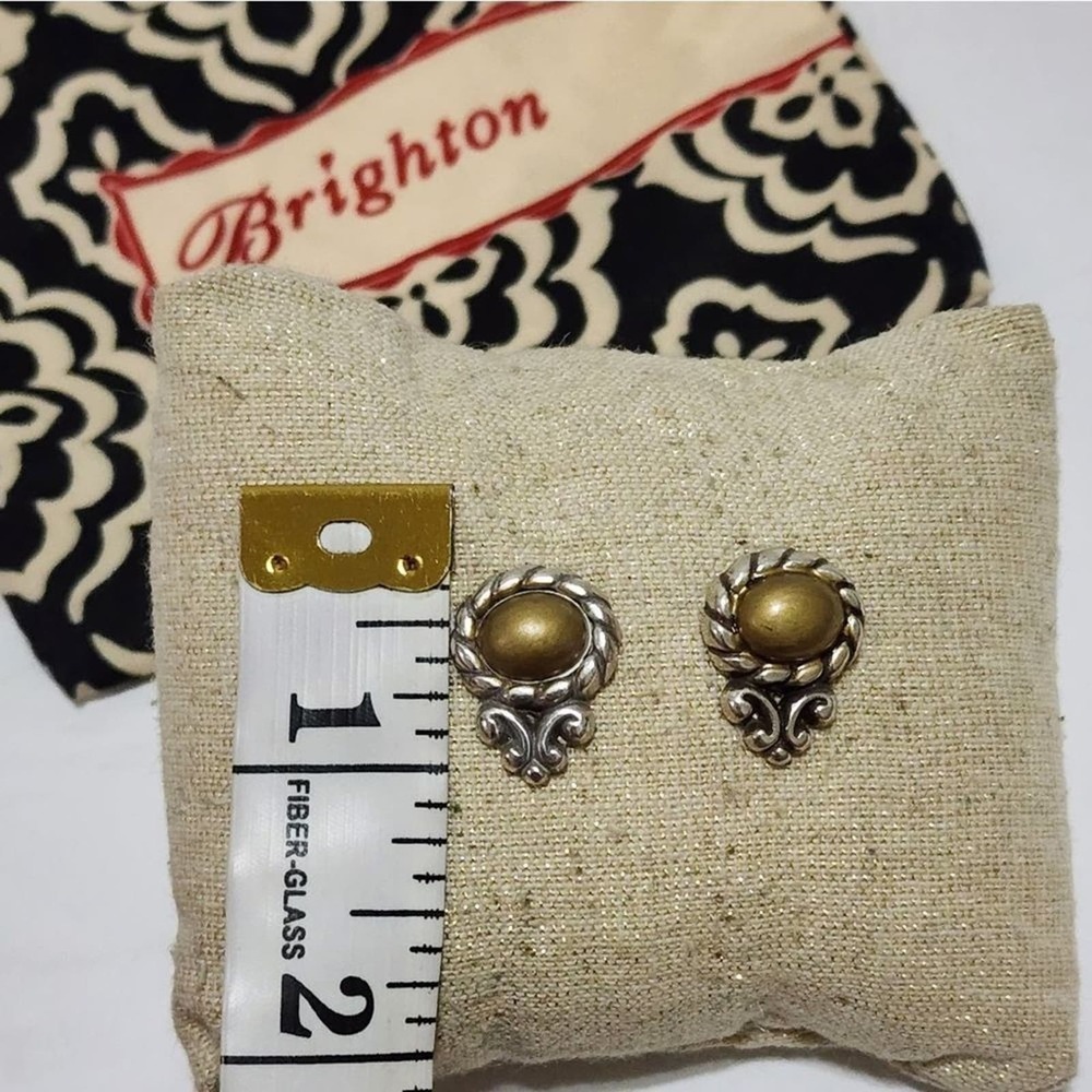 Brighton mixed metals floral drop stud earrings - Picture 5 of 5